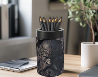 Viking Pencil Holder - Desk Organizer - Desk Pen Holder - Norse Mythological Pencil Cup - Gift for Boyfriend - Gift for Son
