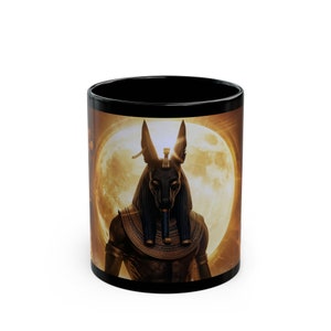 Ancient Egyptian Mythology Mug, Ancient Egypt Mug, Anubis Coffee Cup, Gift for Egypt Lover, Egypt Gifts, 11oz or 15oz Ceramic Mug image 2