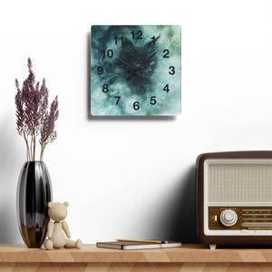 Ethereal Black Cat Acrylic Wall Clock - Cat Wall Clock - Cute Artful Cat Clock - Cat Wall Decor - Cat Gifts - Gift for Wife or Girlfriend