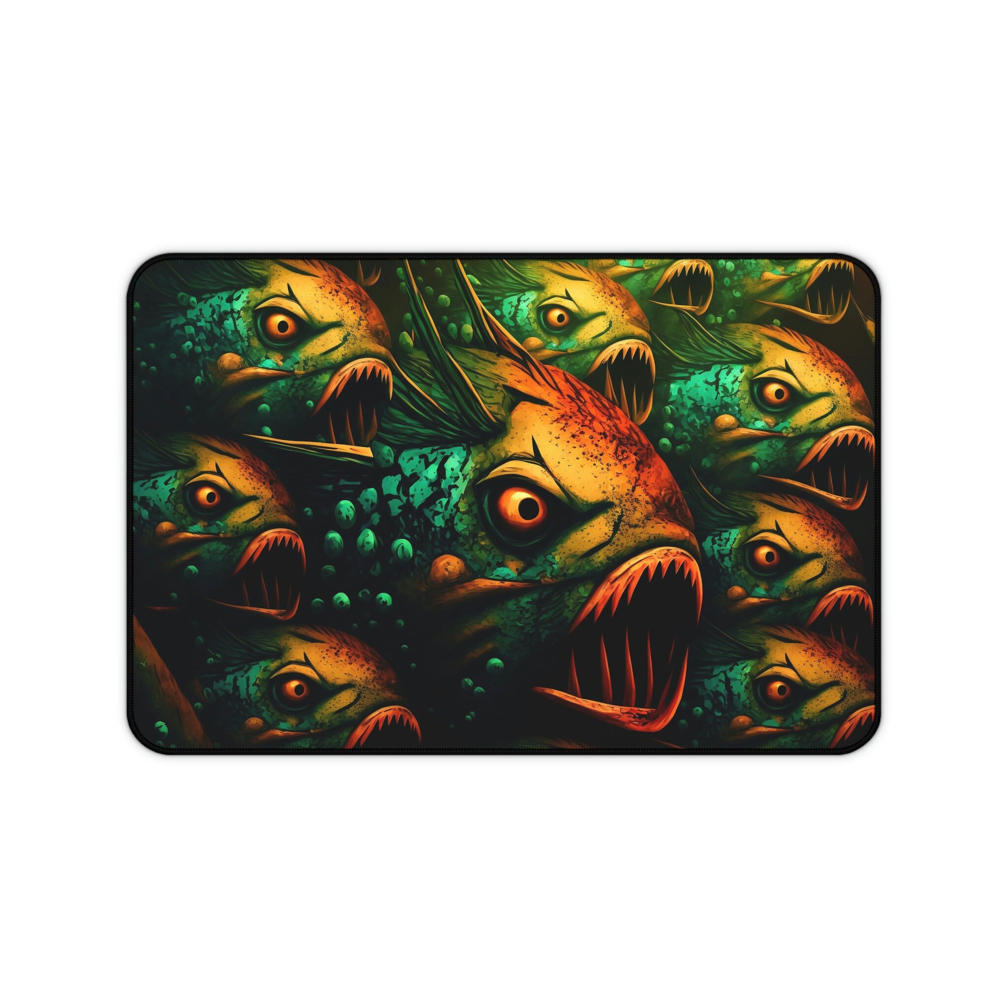 Discover Piranha Gaming Desk Mat Gaming Horror