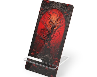 Gothic Fantasy Tree Art Phone Stand, iPhone Display Stand, Phone Desk Stand, Phone Desk Display, Cell Phone Stand