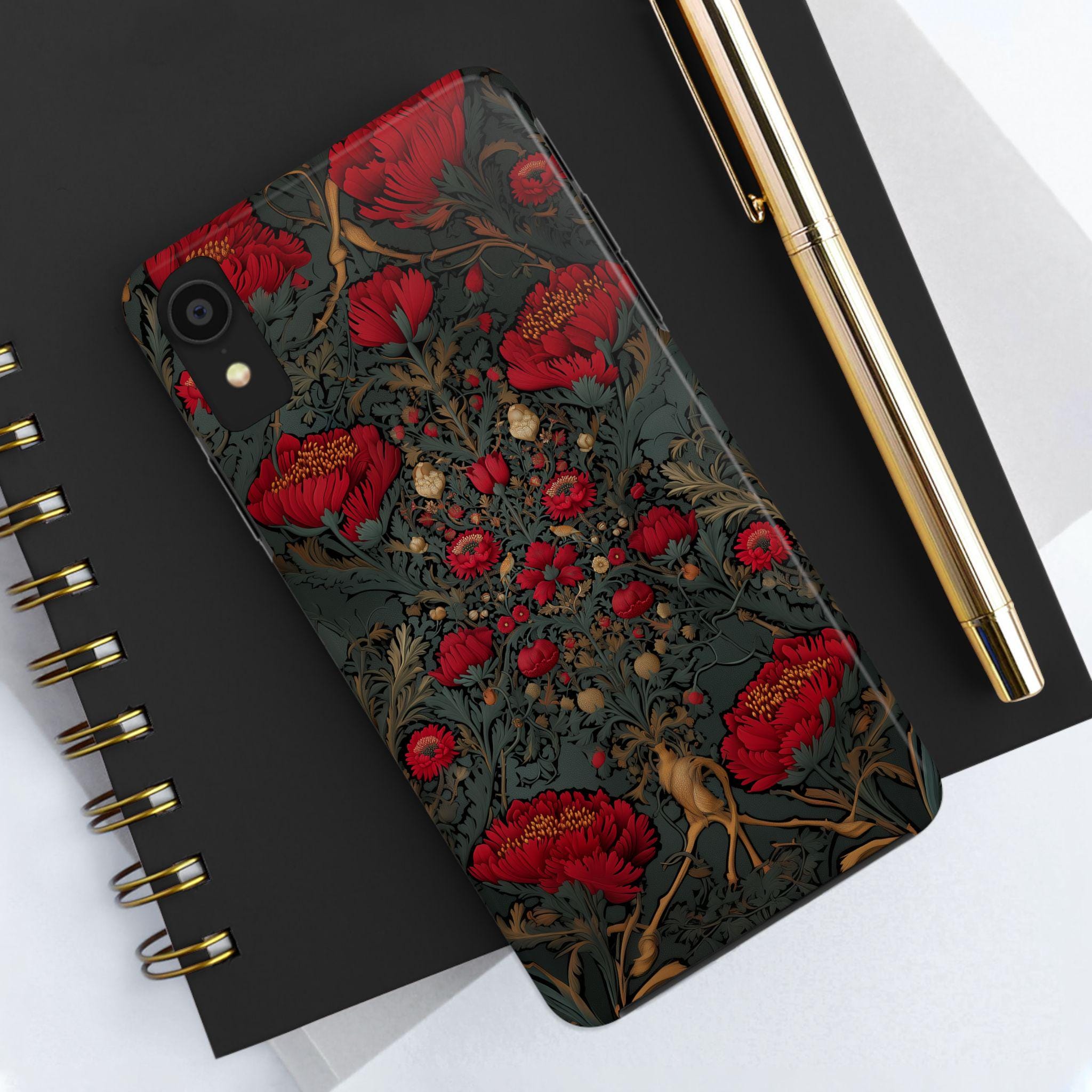 Medieval Floral Tapestry Art - Medieval Cellphone Case for iPhone and Android Galaxy - Tough Phone Case for Most iPhone Models