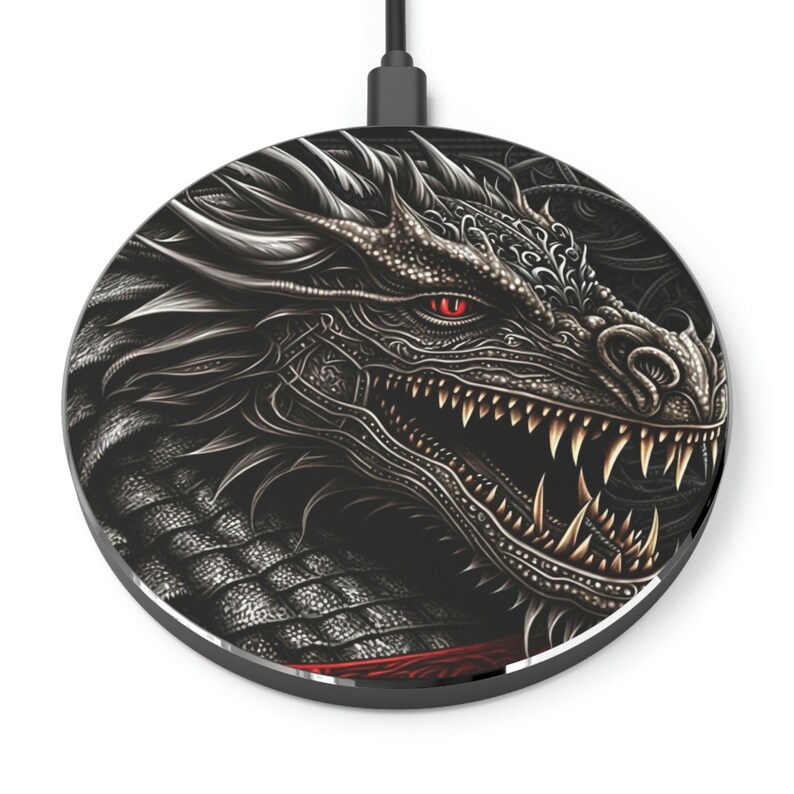 Wireless Charger Phone Charger Pad Fast Charging Qi magic iPhone / Android smart watch Apple Airpods earbud headphone Dragon image 2