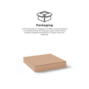 May include: A brown cardboard box with a corrugated surface. The box is used for packaging cutting boards.