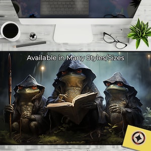 Mystic Frog Assembly - Custom Playmat for Table Top Gamers & dnd Fans, Trading Card Gamers - Gift for Gamer, TCG, CCG, RPG Gifts