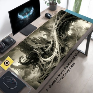 Surreal Gothic Castle Gaming Playmat   Desk Mat Mousepad XL