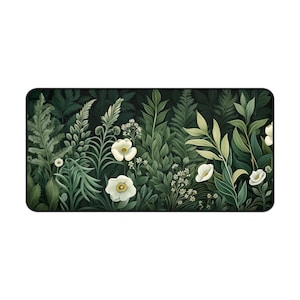 Cottagecore Playmat , Botanical Mouse Pad, Plant Mousepad, Cottage Core Deskmat, Green Desk Mat, Flower Mousemat, Cute Desk Decor image 9