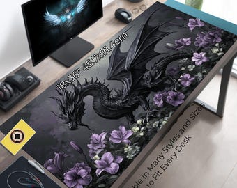 ダークファンタジーゴシックドラゴンガーデンデスクマット - 中世