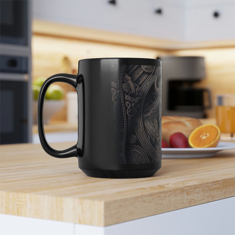 Viking Coffee Mug, 15oz, Black Coffee Cup, Nordic Tea Cup, Norse Viking Mug, Custom Coffee Mug, Viking Gift for Him image 6