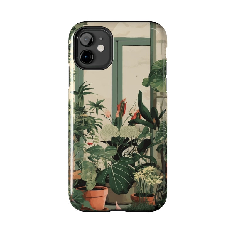 Green Plant Lovers Cute iPhone Case, Garden iPhone Cover, iPhone 7, iPhone 8, iPhone X, iPhone 12, iPhone 13, iPhone 14, Pro Max Mini image 4