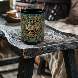 Mayan gifts, Mayan Pattern Mug, Mayan Coffee Mug, Mayan Mug, Mayan Cup, Mayan Pattern Mug, Mesoamerica
