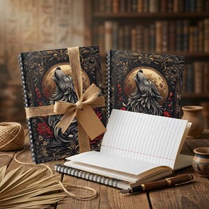 Grauer Wolf, grauer Wolf, Spiralbindung, 118 Seiten, 90g/qm, 300g/m² Umschlag, Gamer Geschenk