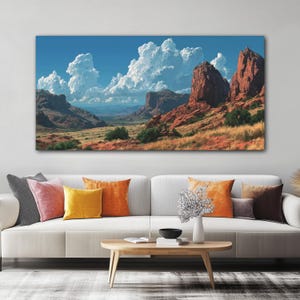 Southwest Skies Eye Catching Wall Art for Home or Office - Living Room Canvas Wall Art Print - Bedroom Art - Guest Room Accessory