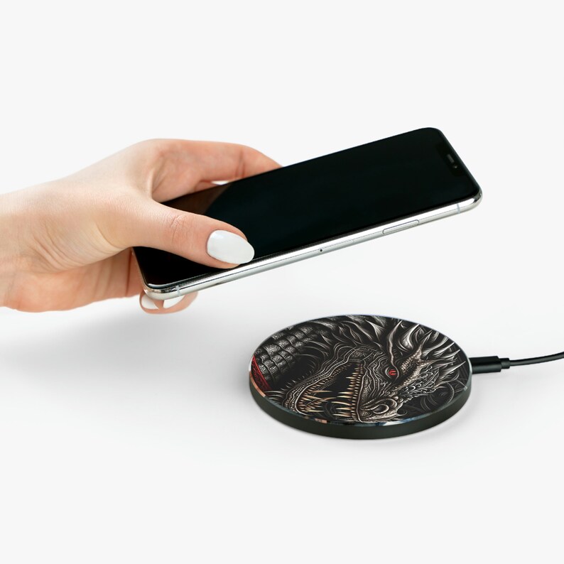 Wireless Charger Phone Charger Pad Fast Charging Qi magic iPhone / Android smart watch Apple Airpods earbud headphone Dragon image 5