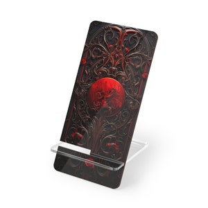 Ornate Gothic Darkness Orb and Crest Phone Stand, iPhone Display Stand, Phone Desk Stand, Phone Desk Display, Cell Phone Stand