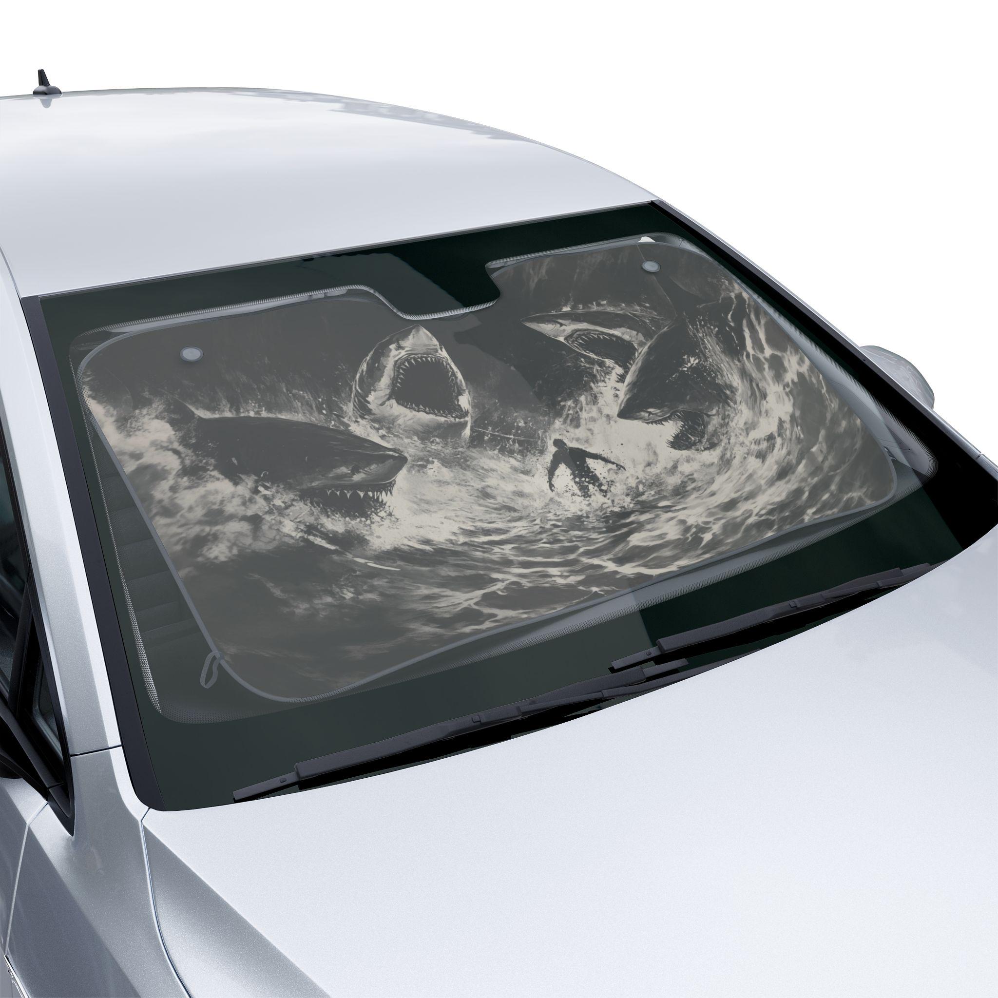 Kigai Light Pink Car Windshield Sunshade,Foldable Sun Visor