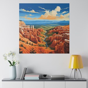 Bryce Canyon Canvas Art Print, National Park Art, Western Canvas Print, Bryce Canyon Room Decor, Desert West US Art