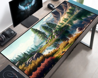 Mountain Beauty Desk Mat Cute, XL Mouse Pad, Large Desk Mat Pad, Gaming Desk Pad, Kawaii Mousepad, Aesthetic Desk Protector
