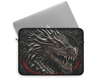 Gothic Dragon Laptoptasche, Dragon Tablet Case, Gothic Notebooktasche, Gothic Tablet Case, Gothic Laptoptasche