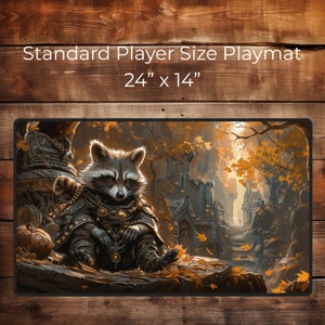 Runes of the Woodland Sentinel - 24"X14" Custom Playmat For Table Top Gaming, TCG Playmat, Gamer Gift, DND Accessory