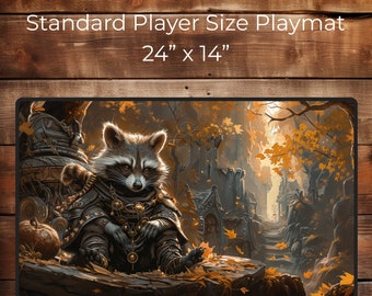 Runes of the Woodland Sentinel - 24"X14" Custom Playmat For Table Top Gaming, TCG Playmat, Gamer Gift, DND Accessory
