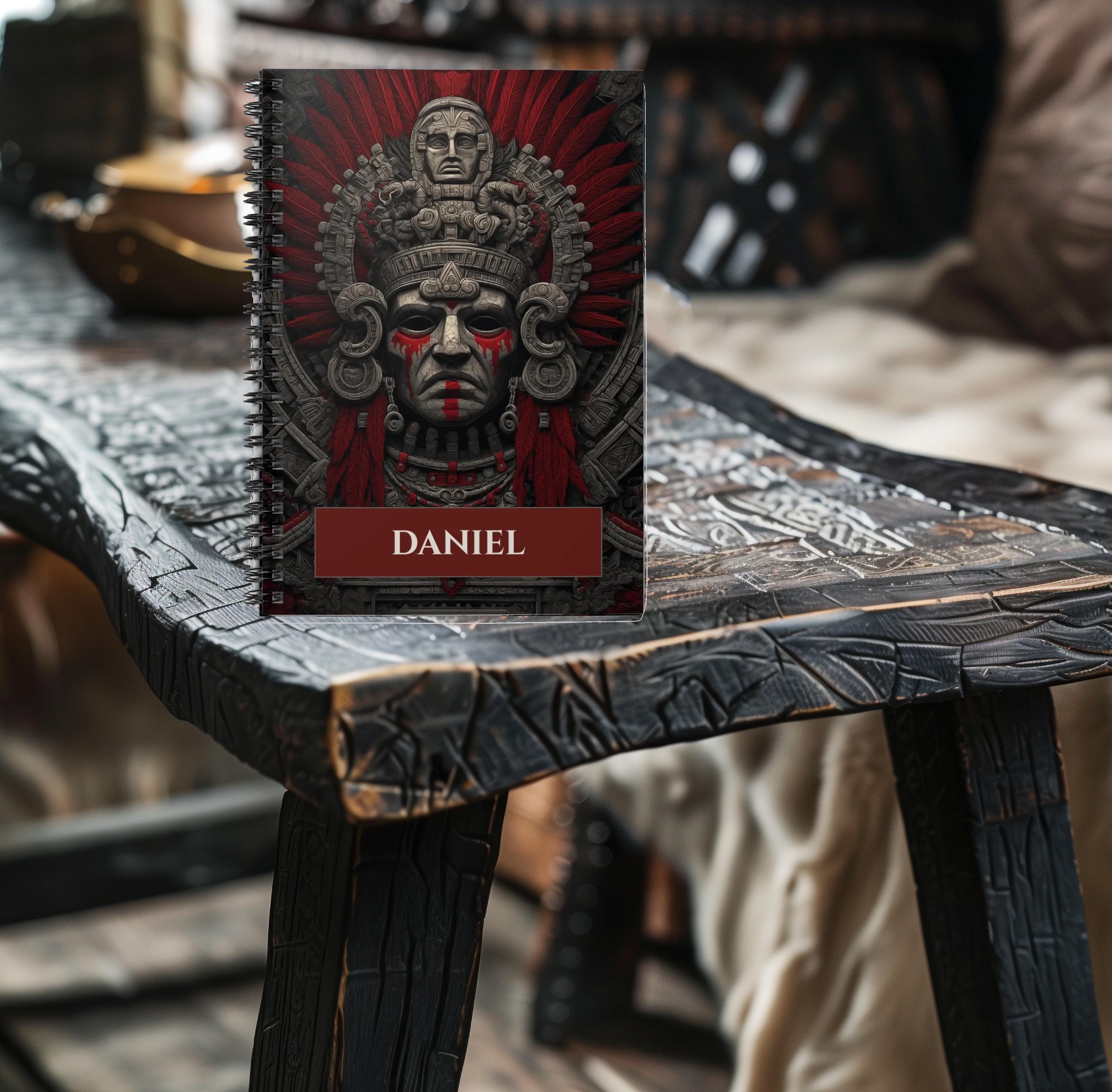 Personalized Mayan Art Spiral Notebook