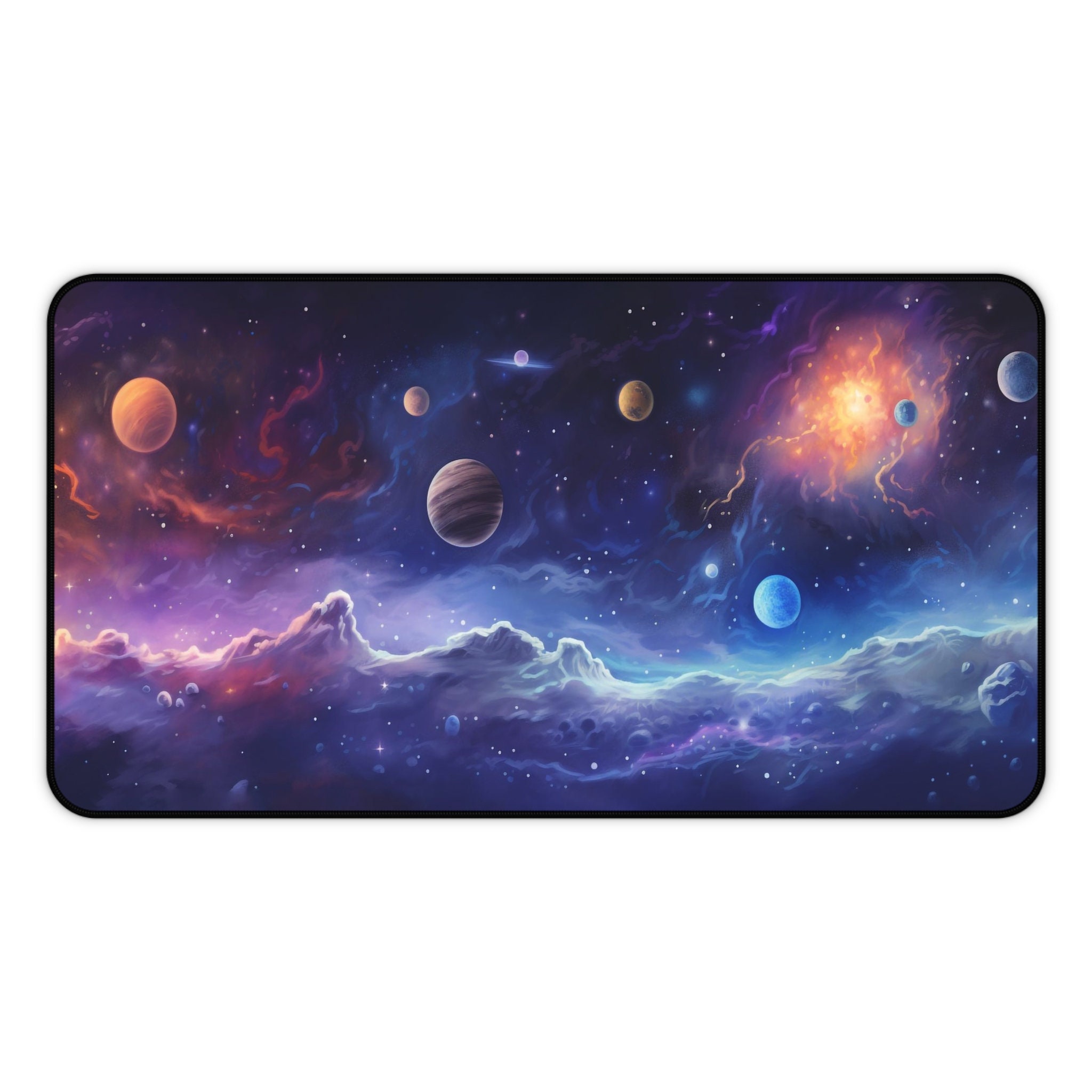 Anime Space Desk Mat, Pastel Cosmos Mousepad, Cute Aesthetic Stars ...