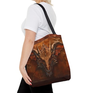 Umarmung Fantasy Dragon Tote Bag - Look des 3D Druck - Reisetasche, Strandtasche, DND Tasche, Spieltasche, Einkaufstasche