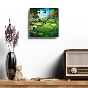 Golfers Acrylic Wall Clock - Gift for Golfer - Golf Gifts - Gift for Him - Golf Clock
