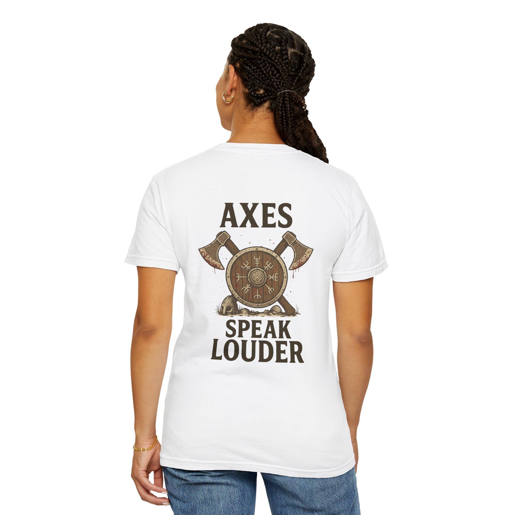 Viking Axe and Shield Norse Motto T-Shirt