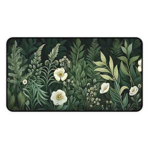 Cottagecore Playmat , Botanical Mouse Pad, Plant Mousepad, Cottage Core Deskmat, Green Desk Mat, Flower Mousemat, Cute Desk Decor image 8