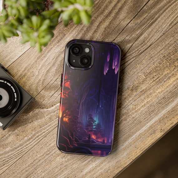 Enchanted Cave iPhone Case, iPhone Tough Case, Gothic iPhone Cover, Cute iPhone Case, Purple iPhone Case
