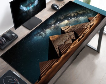 Giza Pyramids, Gaming Desk Mat, Egypt Desk Pad, Pyramid Mousepad, Egyptian Mouse Pad, XXL Laptop Mat, Writing Mat, XL deskpad deskmat