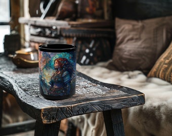 Viking Princess Coffee Mug, 15oz, Viking Coffee Mug, Norse Coffee Mug, Black Coffee Cup, Nordic Tea Cup, Custom Coffee Mug