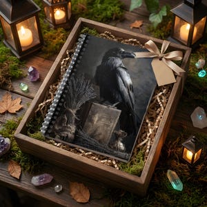 Diario de Lavender Crow Dark Academia: Cuaderno de espiral