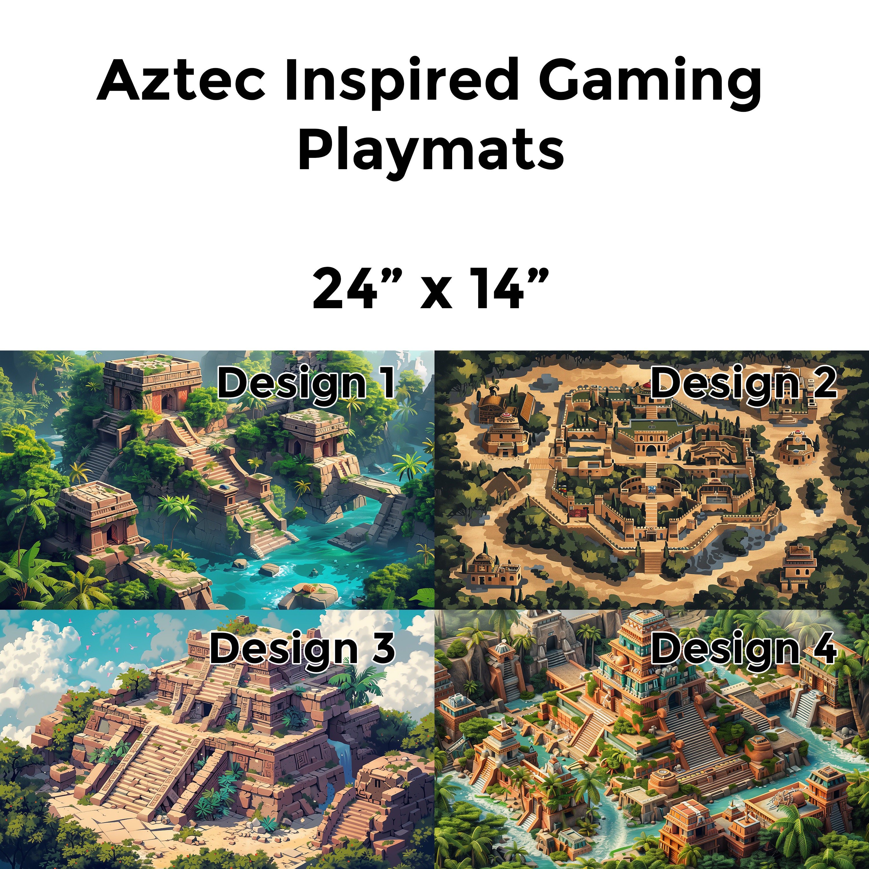 Aztec Inspired Tabletop Gaming Playmat