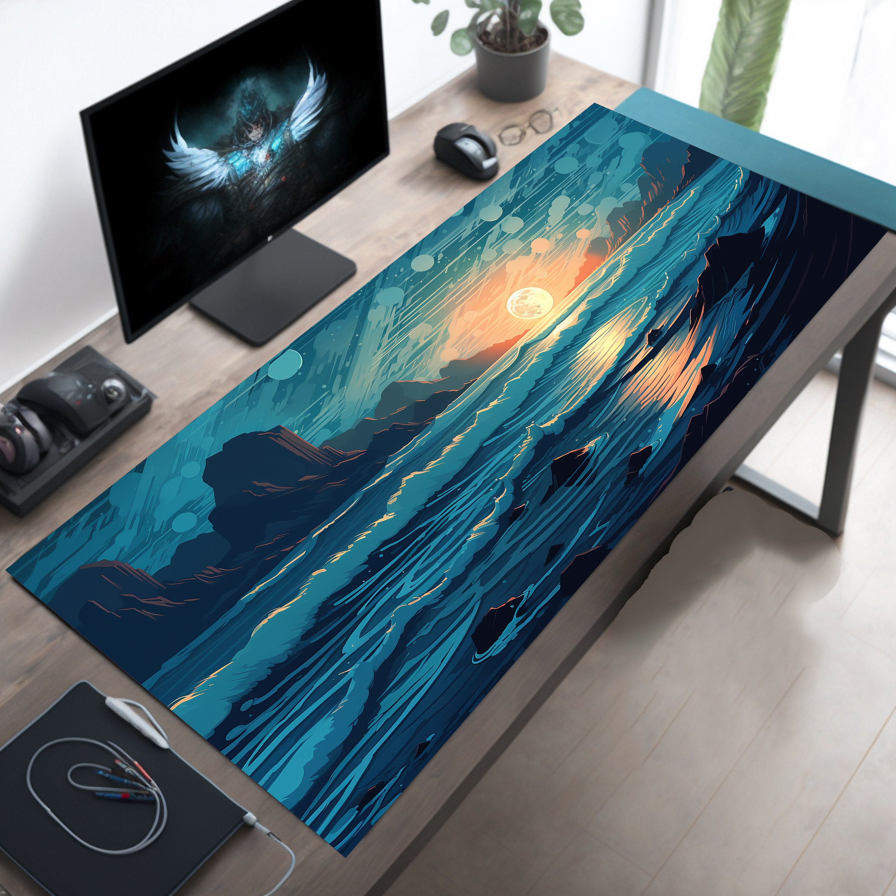 Small turquoise sale desk