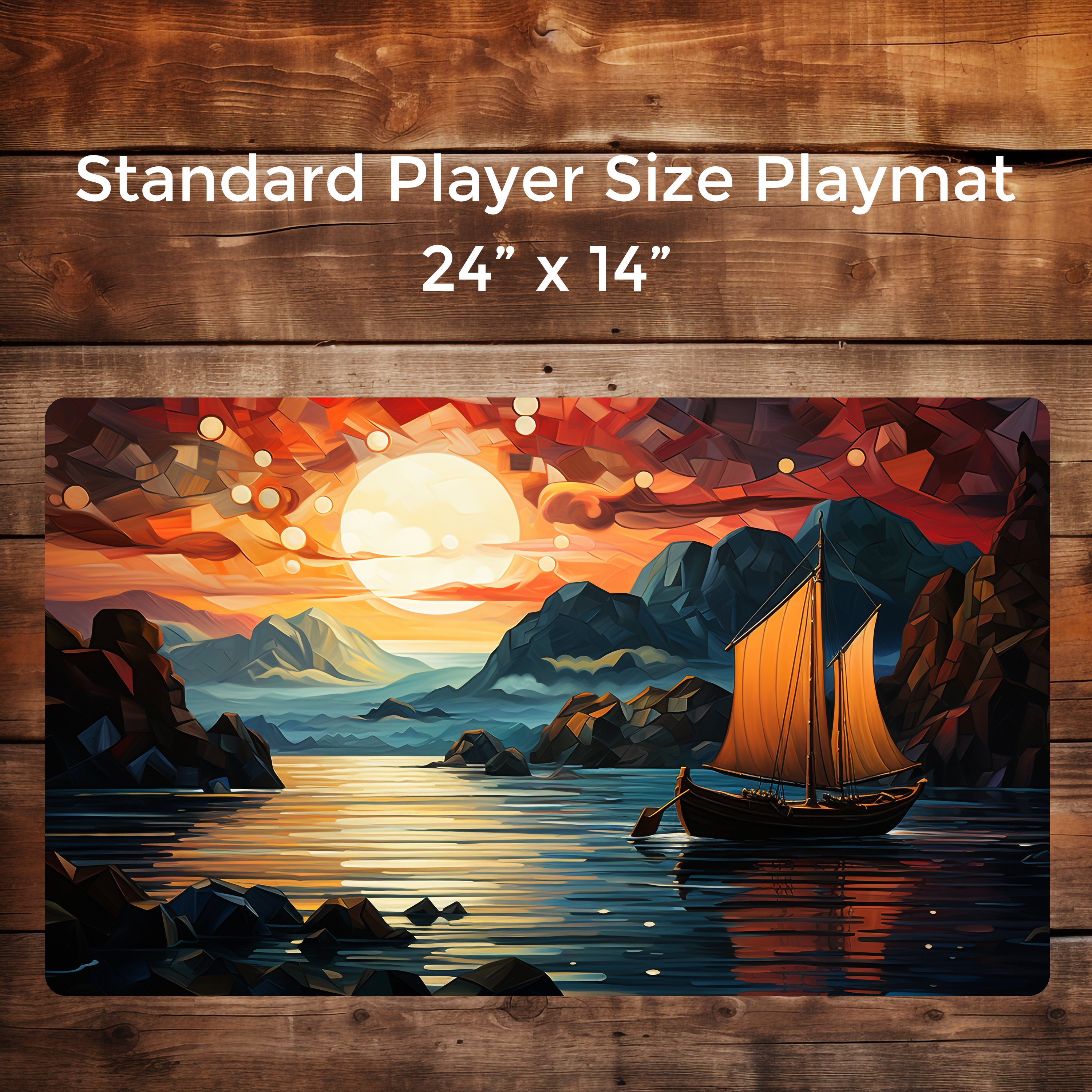 Viking Voyage Custom Tabletop Gaming Playmat – 24"x14"
