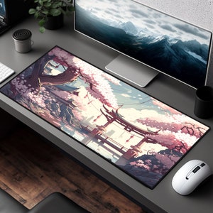 Japanese Mousepad XL Kawaii Mouse Pad XXL Cute Desk Mat Kawaii Desk Pad Japan Deskpad Oversized Deskmat Aesthetic Track Pad