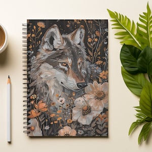 Spirit Animal Journal - Wolf Notebook - Gray Wolf Journal - Personal Diary