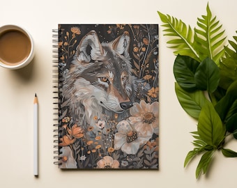 Spirit Animal Journal - Wolf Notebook - Gray Wolf Journal - Personal Diary