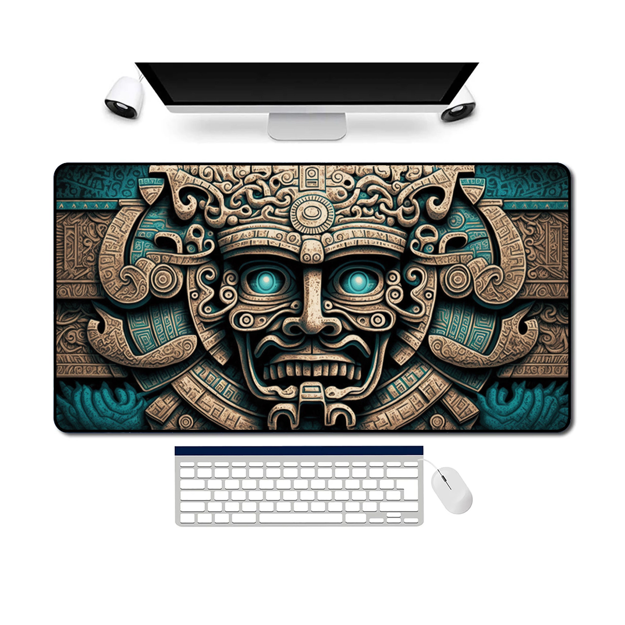 Mayan Using A Computer Mayan Mousepad XL Big Gaming Mouse Pad Maya Desk Mat Fantasy Desk Pad ...