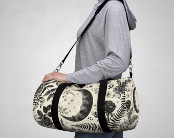 Cute Goth Travel Duffel Bag, Goth Gym Bag, Goth Duffel Bag