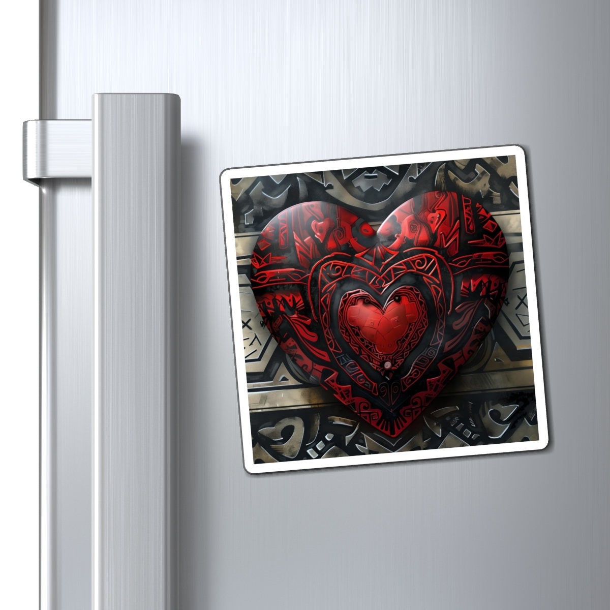 Aztec Heart Fridge Magnet