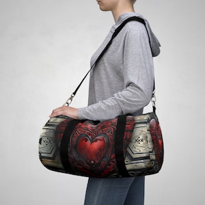 Aztec Heart Travel Duffel Bag, Aztec Gym Bag, Aztec Duffel Bag