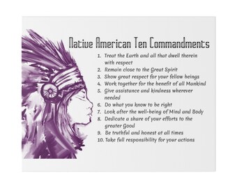 Native 10 Commandments Native American Art Paintings - Etsy