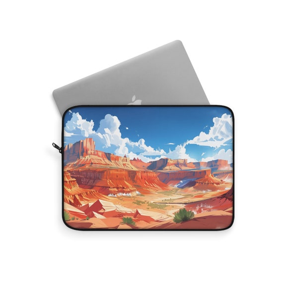 Anime Inspired Western Canyons, iPad Sleeve, Western Table Case, Laptop Sleeve, Computer Tote