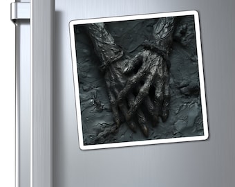 Creepy Goth Hands Kitchen Fridge Magnet, Goth Magnet, Goth Decor, Goth Refrigerator Magnet