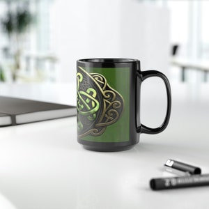 Celtic Coffee Mug, 15oz, Black Coffee Cup, Celtic Tea Cup, Celt Coffee Mug image 7