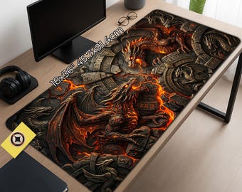 Broken Dragon Chamber Gaming Desk Mat Large Mousepad XL - Etsy